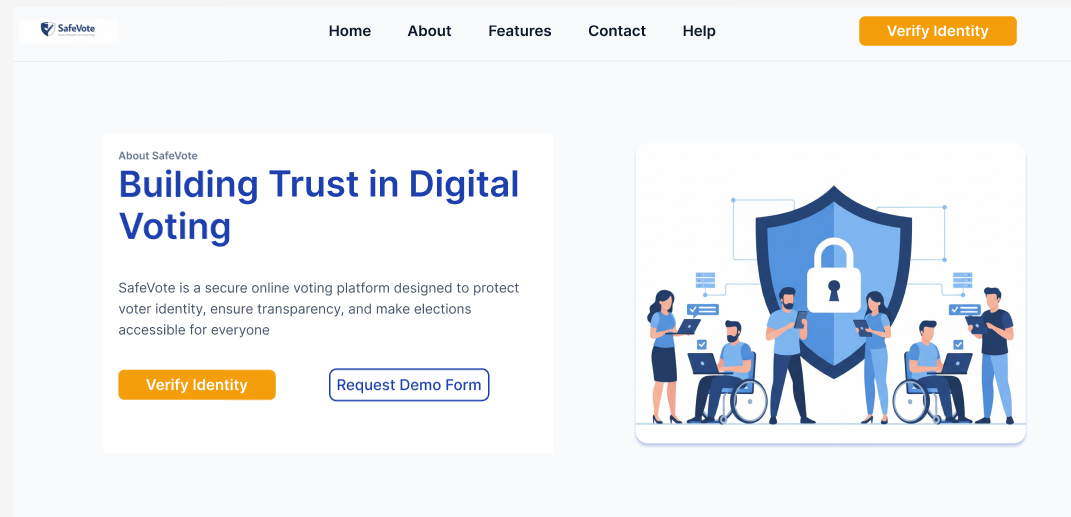 Safe Vote built by Komala valli